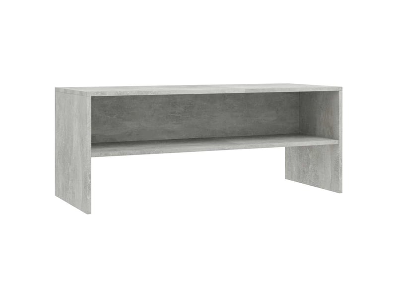  Meuble tv - banc tv - meuble de rangement gris béton 100x40x40 cm bois d’ingénierie  - Conforama A