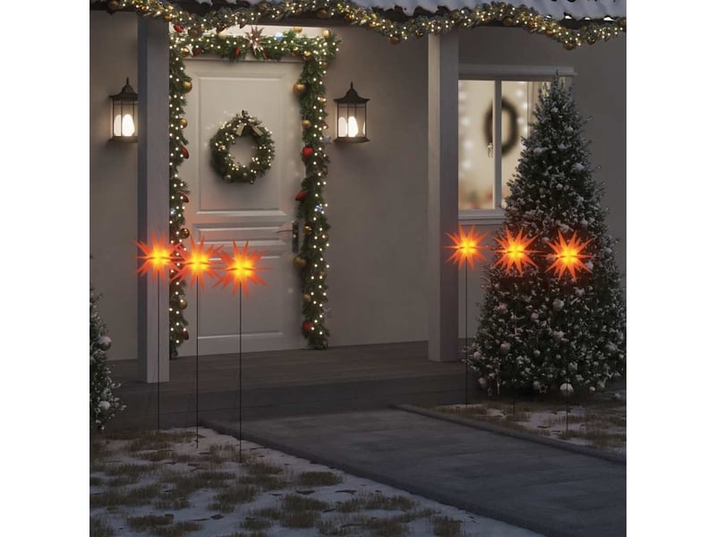  Lumières de noël avec piquets 3 pcs led pliable rouge 35 cm  - Conforama B
