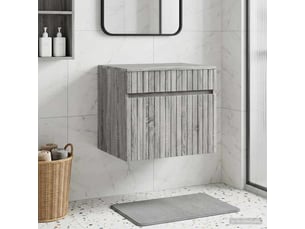 Cabinet salle de bain mural, meuble de rangement sonoma gris 59x44.5x50 cm