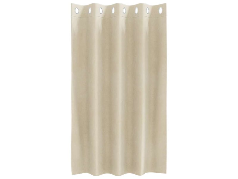  Lot de 2 rideaux, rideaux de fenêtre crème 140 x 140 cm velours cf44015  - Conforama D