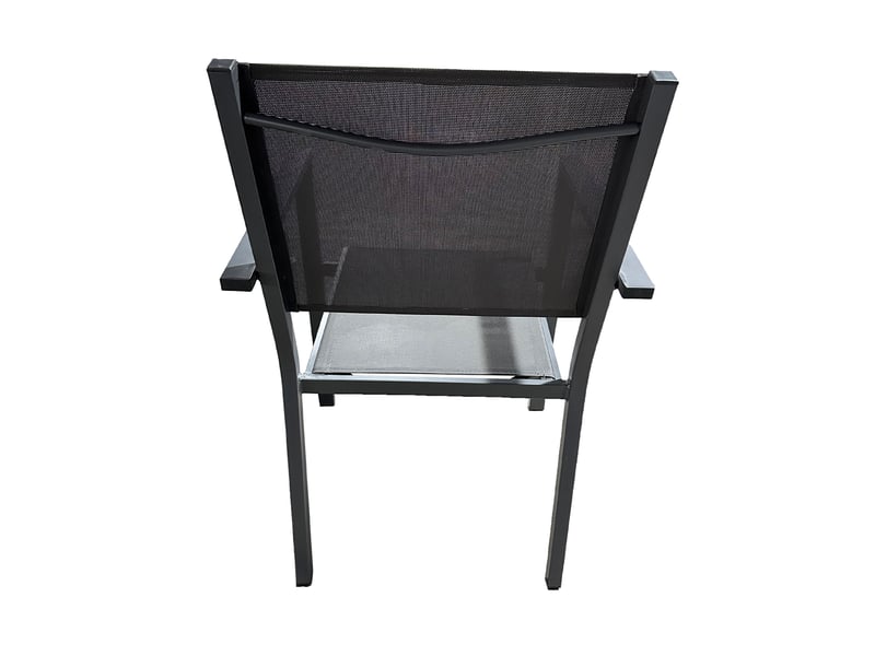  Lot de 2 fauteuils en aluminium et textilène coloris gris  - Conforama C