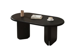 Table basse ovale coloris noir <strong>KORFEE</strong> <strong></strong> - 50 cmx99 cm