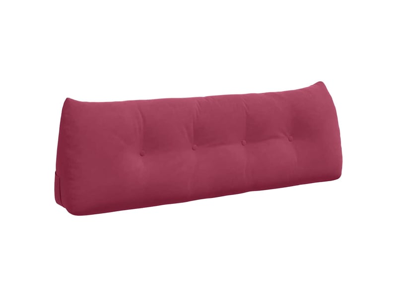Coussin de dos, coussin de dossier bordeaux 140 x 24 x 50 cm velours cf54584 - Conforama A
