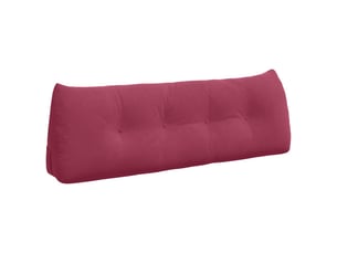 Coussin de dos, coussin de dossier bordeaux 140 x 24 x 50 cm velours cf54584