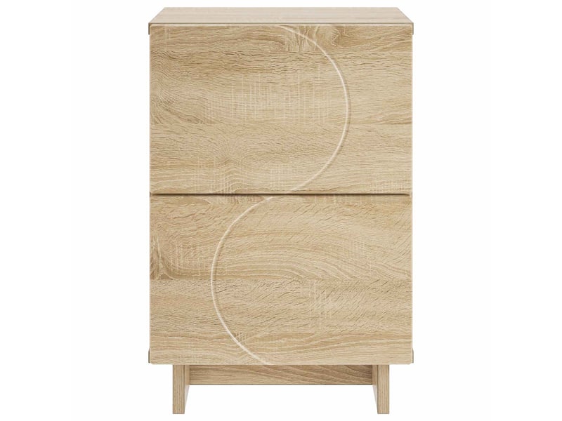  Table de chevet - cabinet de chevet - table de nuit 2 pièces chêne sonoma 33,5 x 34,5 x 50 cm  - Conforama C