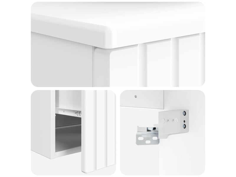  Meuble-sèche avec évier mural blanc 39x41x62.5 cm  - Conforama E