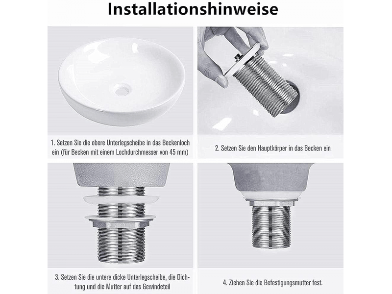  Bonde de lavabo escamotable vintage, robinet de vidange universel en laiton antique, siphon de lavabo, sans trou ni trop-plein  - Conforama D