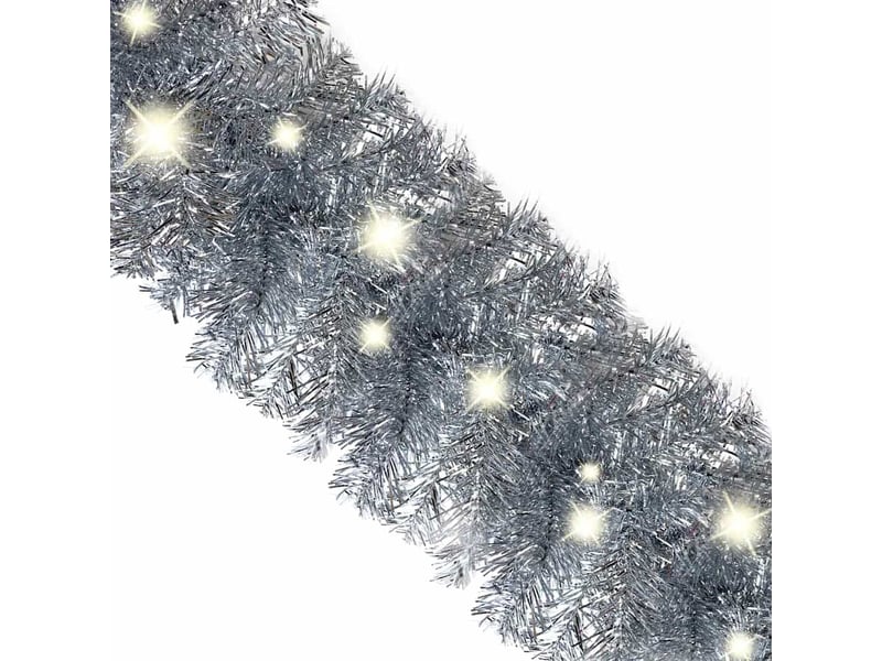  Guirlande de noël avec lumières led 10 m argenté  - Conforama E