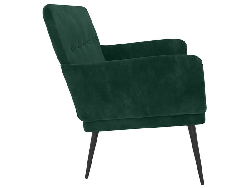  Banc chambre, banc de lit vert foncé 108x79x79 cm velours  - Conforama D