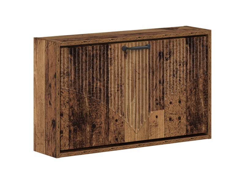  Meuble à chaussures mural, armoire à chaussures hoorn 71x17x43 cm bois ancien  - Conforama A