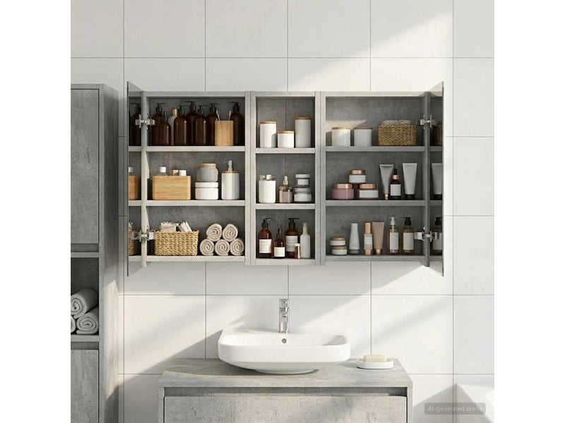  Ensemble de meubles de salle de bain 3 pcs 80x10.5x50 cm shl1631  - Conforama D