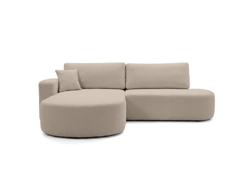  Kiara - canapé d'angle max convertible 5 places en bouclettes  - Conforama E