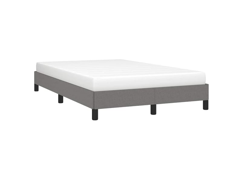  Lit double- lit adulte -  cadre de lit sans matelas gris foncé 120x190 cm tissu  - Conforama C