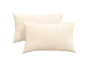 Lot de 2 coussins de canapé, coussins décoratifs crème 50 x 30 cm cf59045