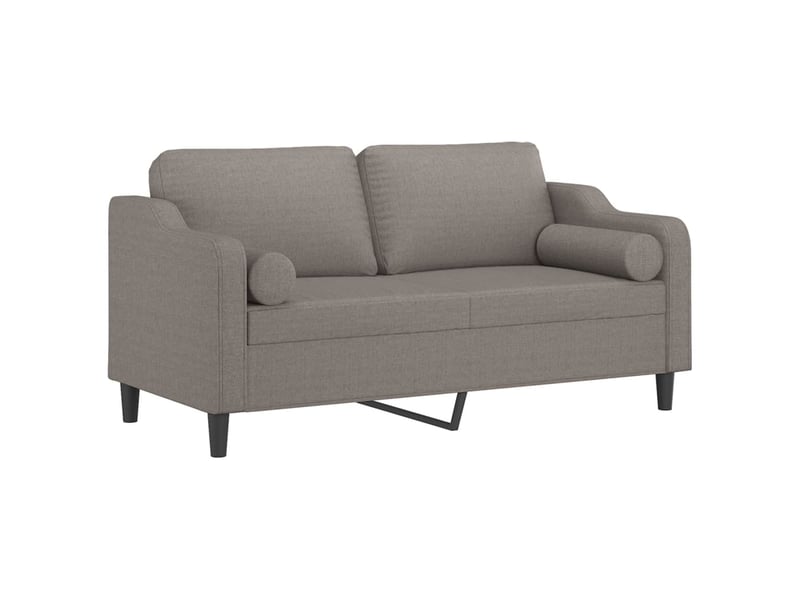  Canapé droit, sofa, canapé 2 places avec oreillers décoratifs taupe 140 cm tissu cf19994  - Conforama C