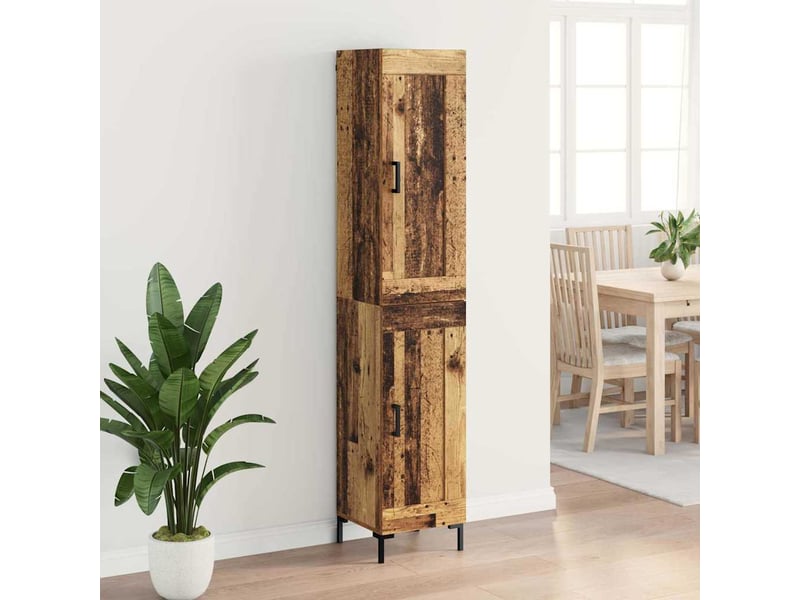  Haut armoire, armoire de rangement bois ancien 34,5x34x180 cm bois d'ingénierie shl3669  - Conforama D