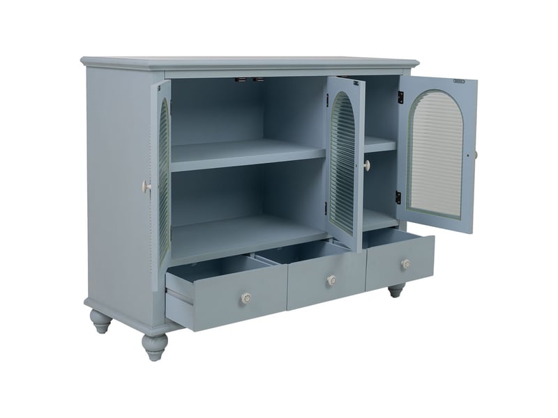  Buffet en bois bleu 105x38x80,5 cm h  - Conforama E