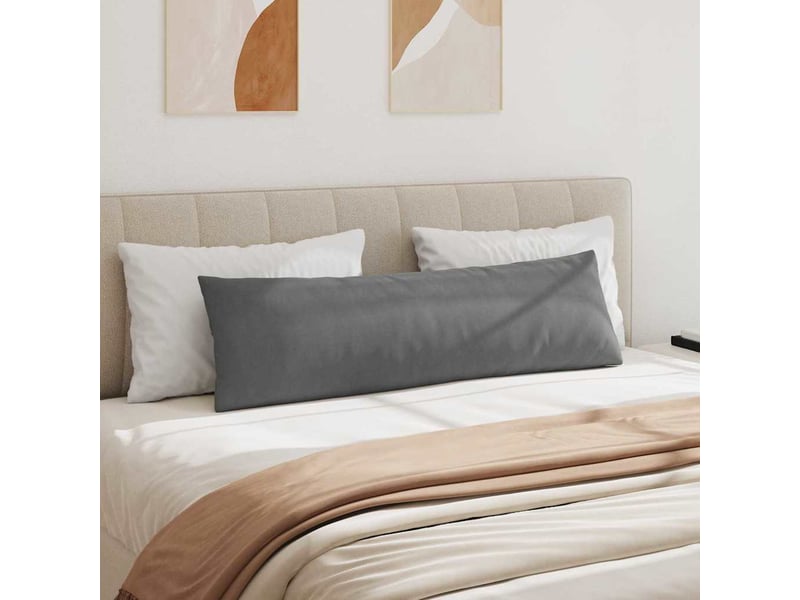  Lot de 2 coussins de canapé, coussins décoratifs tissu gris foncé 145 x 40 cm cf58855  - Conforama D