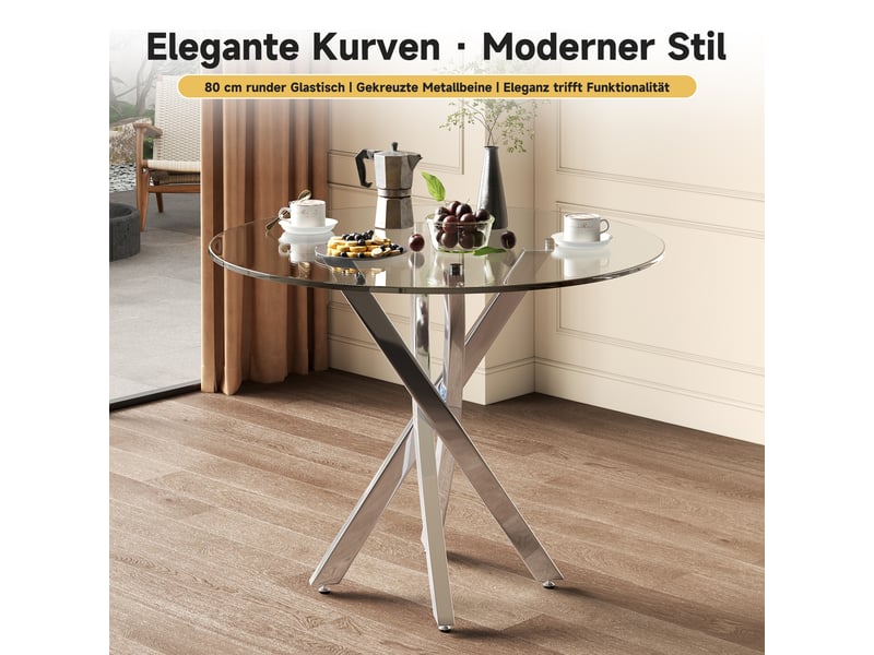 Argent table à manger extensible avec rangement, design moderne, structure fonctionnelle pour cuisine et salle à manger - Conforama D