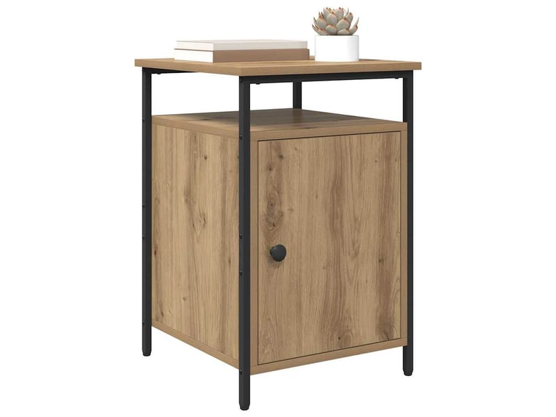  Table de chevet 2 pièces chêne artisanal 40 x 42 x 60cm  - Conforama C