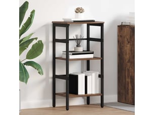 Étagère 2 niveaux, étagère de rangement 40 x 29,5 x 81 cm bois d'ingénierie shl7431
