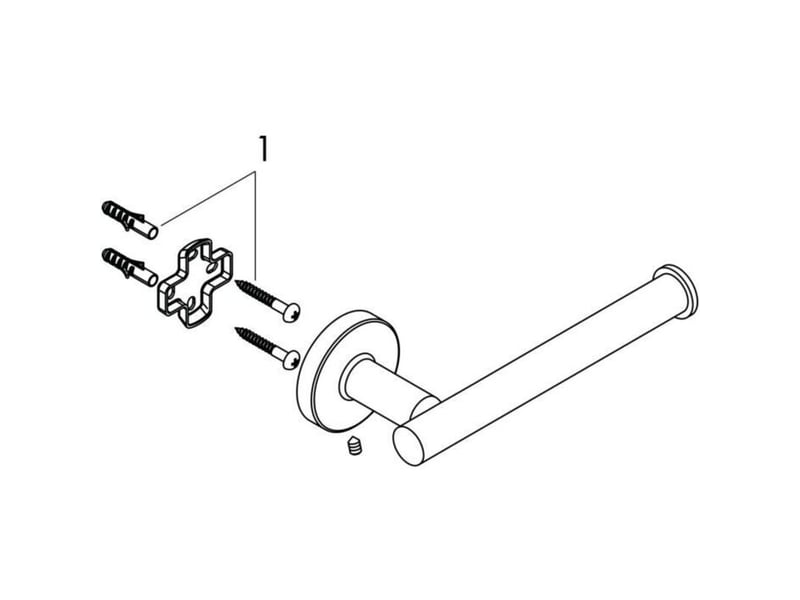  Hansgrohe logis universal porte-papier chromé design moderne  - Conforama C