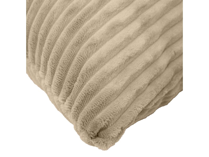  Lot de 2 housses de coussin heerlen taupe 40 x 80 cm velours côtelé cf49477  - Conforama D
