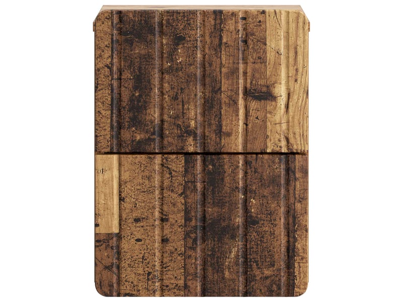  Table de chevet mural 2 pièces bois ancien 33 x 34,5 x 43 cm  - Conforama E