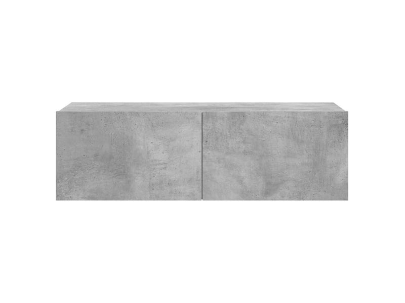  Meuble tv - banc tv - meuble de rangement gris béton 100x30x30 cm bois d’ingénierie  - Conforama E