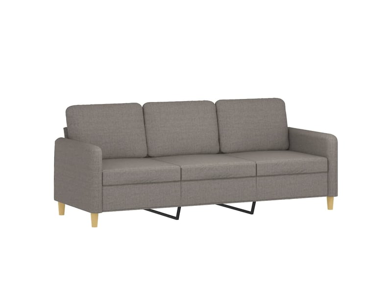 Canapé droit, sofa, canapé 3 places avec oreillers décoratifs taupe 180 cm tissu cf20144 - Conforama D
