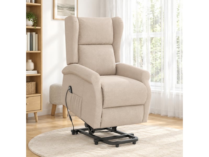  Fauteuil releveur électrique crème avec fonction relax 74x94x111 cm  - Conforama D