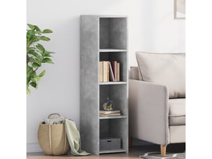 Buffet - bahut - meuble de rangement gris béton 30x41x124 cm bois d'ingénierie