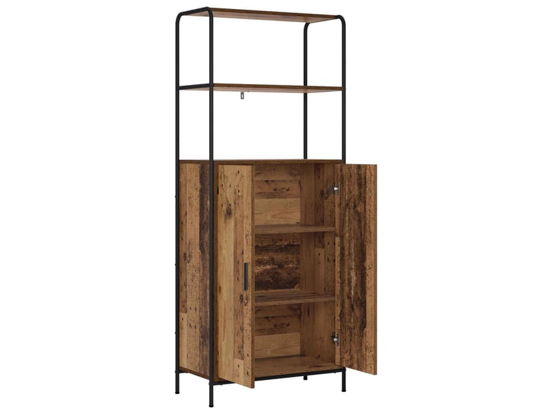 Haut armoire, armoire de rangement bois ancien 40x33x161 cm bois d'ingénierie shl21272 - Conforama C