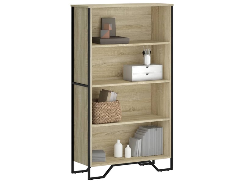  Bibliothèque, meuble de rangement salon chêne sonoma 80x31x137,5 cm bois d'ingénierie  - Conforama B