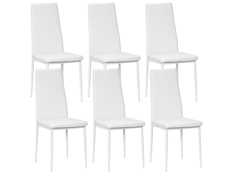 Produit dorrio chaises de salle à manger modernes similicuir blanc - Conforama E
