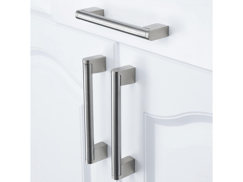  Jeu de 10 poignées en acier inoxydable pour placards de cuisine, poignées de porte en nickel brossé, poignées de cuisine en acier inoxydable  - Conforama C