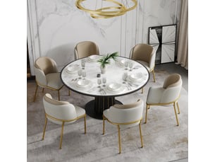 Lot de 6 chaises de salle à manger,55x55x85 cm,avec pieds réglables,pvc,beige