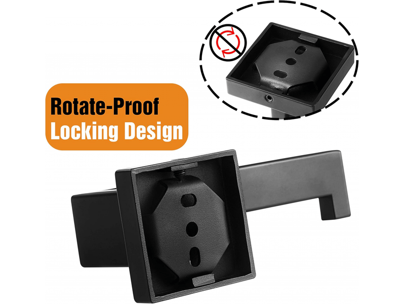  Porte-papier toilette noir, porte-rouleau en acier inoxydable pour salle de bain et cuisine (carré)  - Conforama D