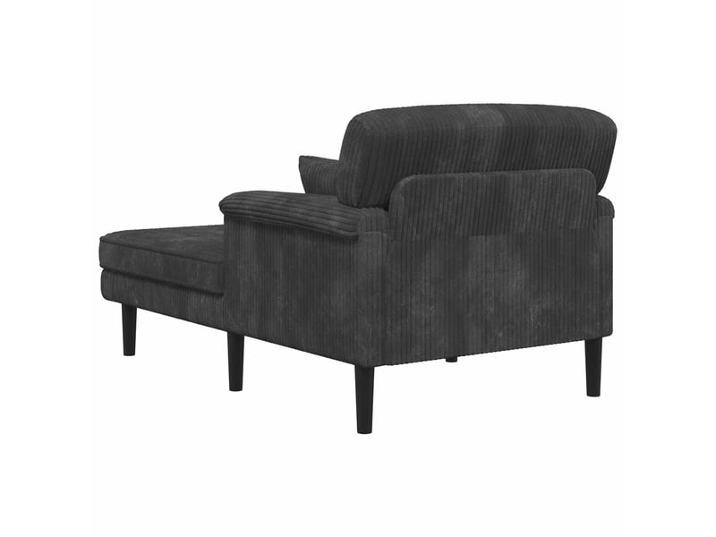  Vidaxl méridienne gris foncé tissu en velours côtelé  - Conforama E
