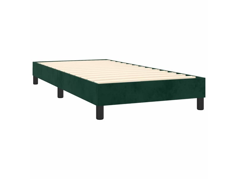  Lit simple, sommier à lattes de lit avec matelas et led vert foncé 80x200cm shl84418  - Conforama E