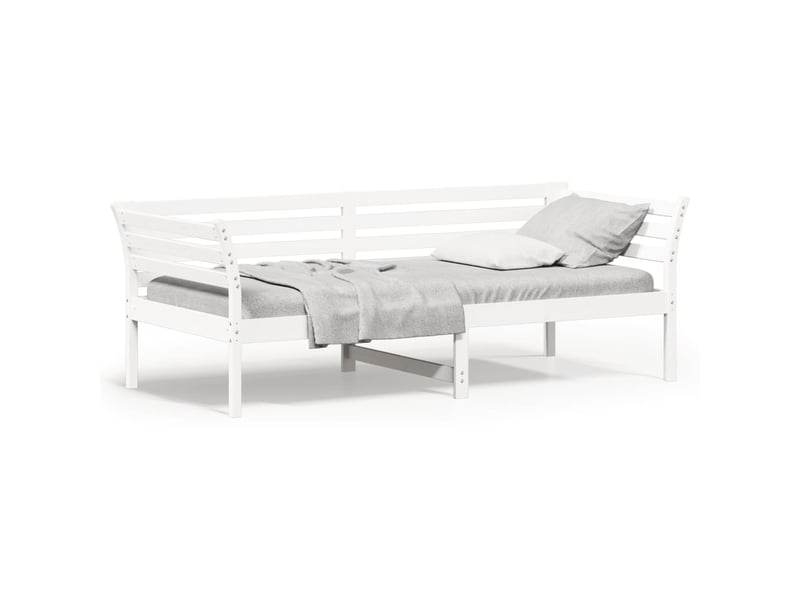  Lit simple- lit adulte -  lit de jour sans matelas blanc 100x200 cm bois de pin massif  - Conforama A