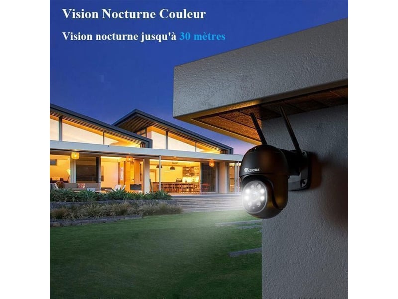  Camera de surveillance ptz wifi exterieure 2 pack 1080p vision couleur 30m 355 90  - Conforama E