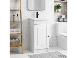 Meuble de salle de bain avec évier blanc 42x40x84.5 cm shl9997