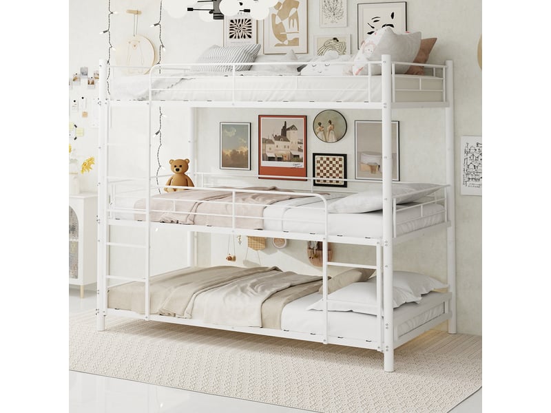  Cadre de lit, blanc, lit enfant 90x190 cm  - Conforama C