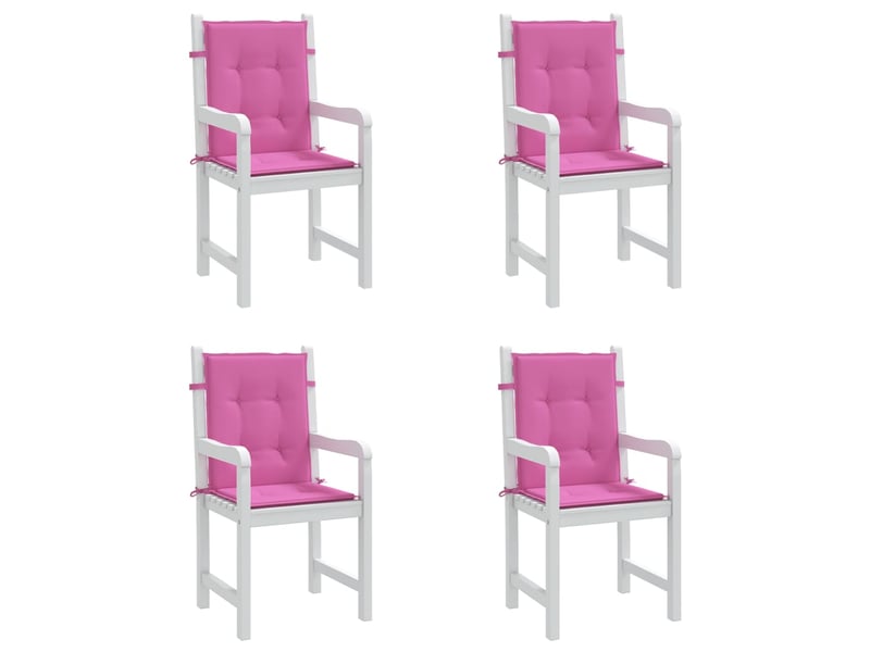  Lot de 4 coussins de dossier,  coussins de dos, tissu oxford rose cf59458  - Conforama D