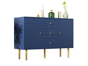 Buffet 2 porte(s) 3 tiroir(s) OKWISH - 120 cm coloris bleu