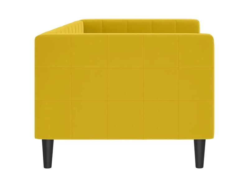  Lit simple- lit adulte -  lit de repos sans matelas jaune 80x200 cm velours  - Conforama C