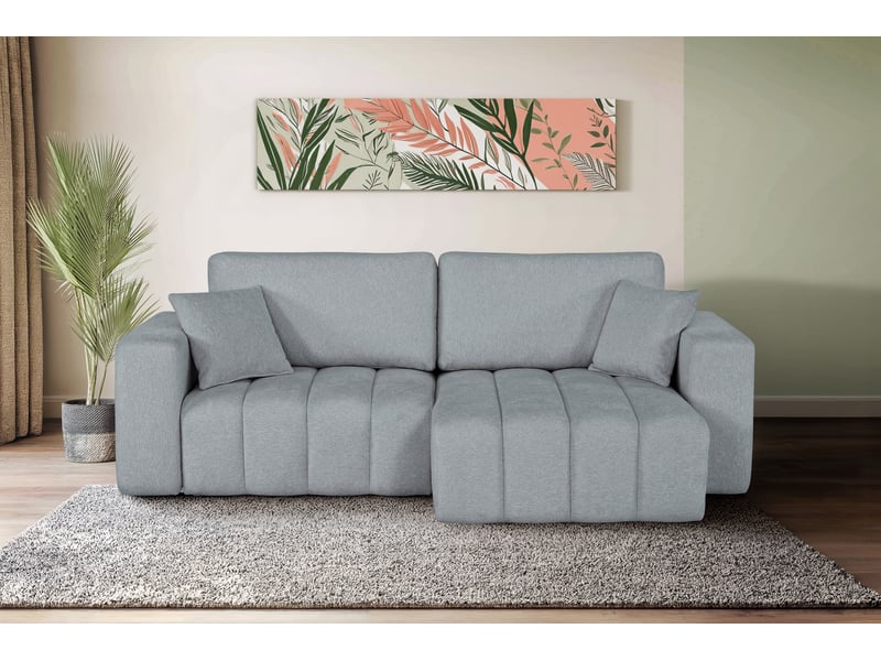  Canapé d'angle bleu convertible 3 places  - Conforama Y