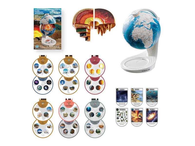  Globe terrestre interactif 3d so science 20 cm histoire de la terre cartes éducatives COS 003 - Conforama B