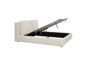Lit coffre 160x200 cm <strong></strong>  <strong></strong> coloris beige